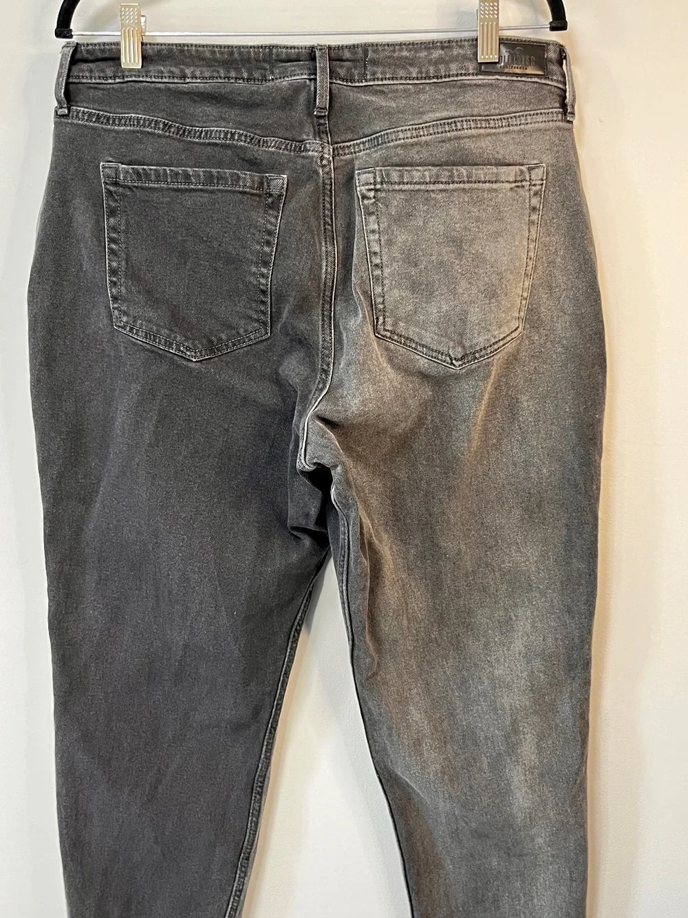 Hollister Two-Tone Black and Gray Split Jeans